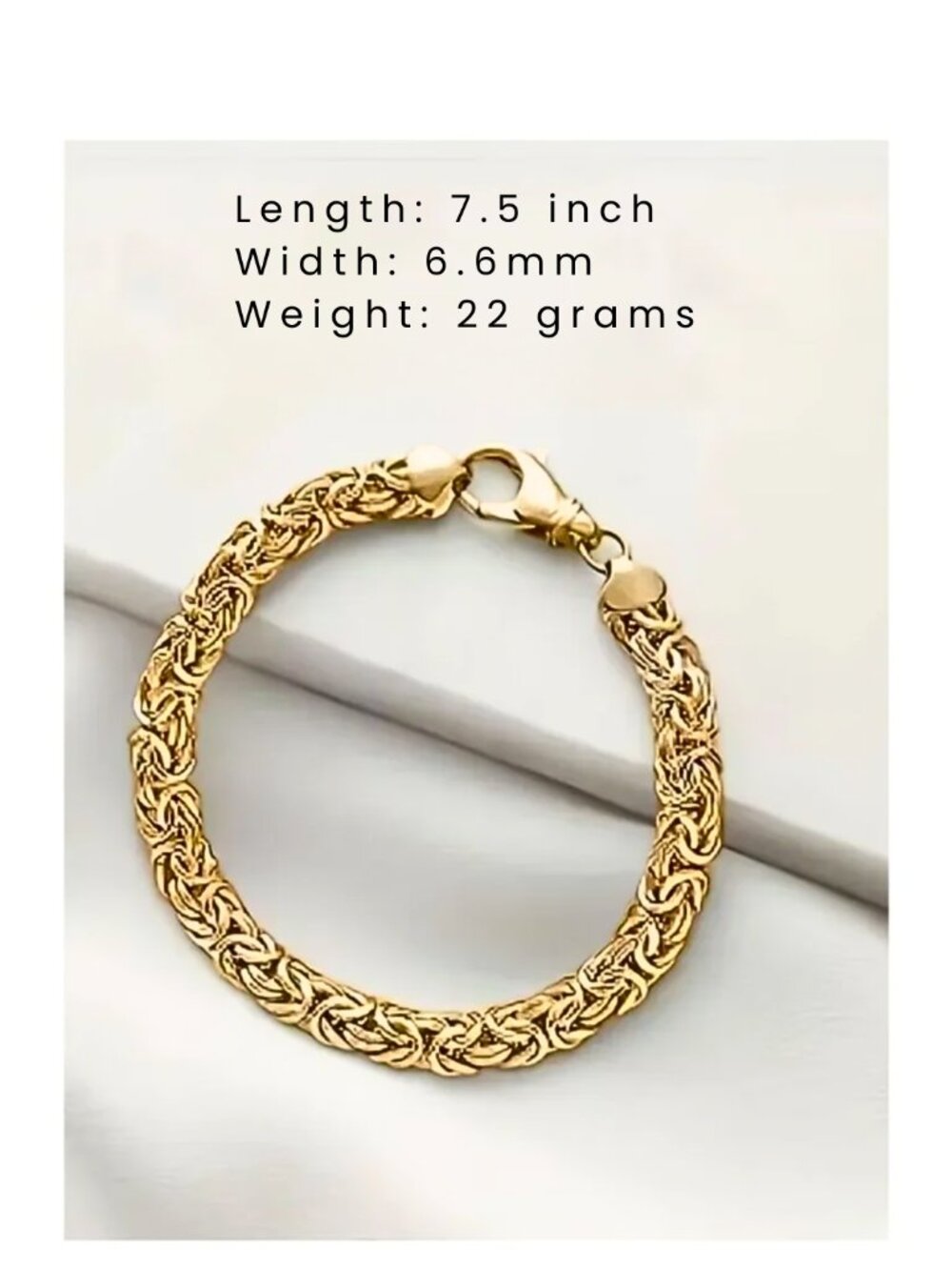 NWT 18K Gold Plated Byzantine Chain Link Woven Statement Bracelet - Picture 4 of 6